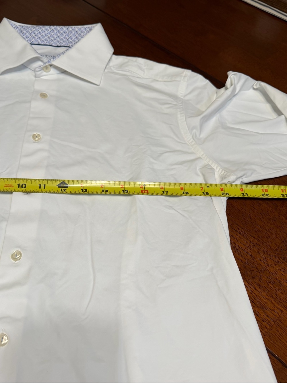 Eton Dress Shirt Mens 43-17 Slim Fit White Button Up Flip Cuff Long Sleeve - Picture 6 of 11